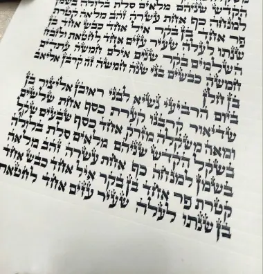 ספר תורה מהודר בכתב ספרדי – קלף כתוב ביד